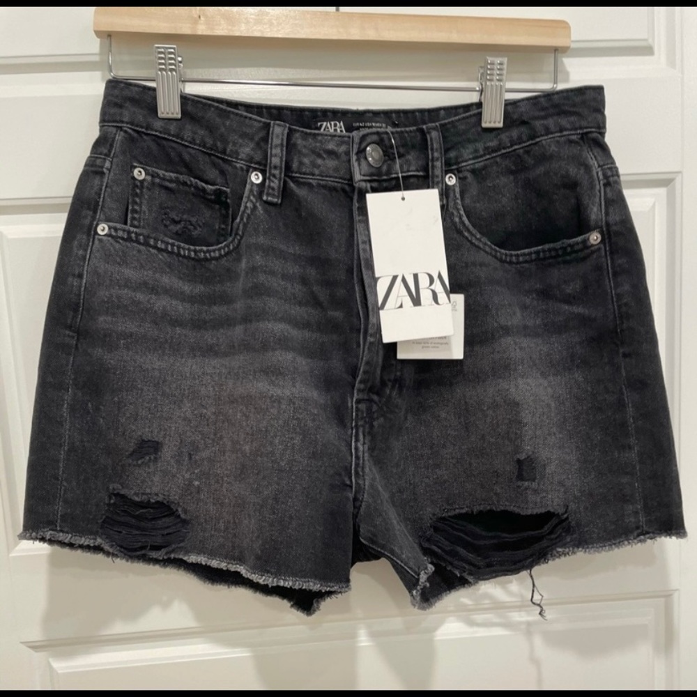 Zara High Waisted Jean Shorts
